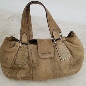 Calvin Klein Y2K Vintage Authentic Tan Snakeskin Hobo Shoulderbag